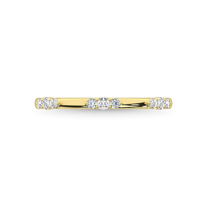 14K Yellow Gold Diamond 1/6 Ct.Tw. Stackable Band