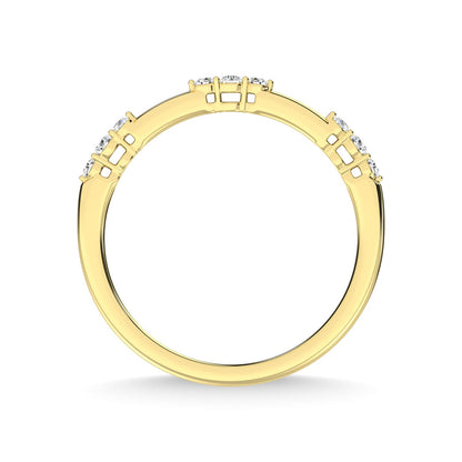 14K Yellow Gold Diamond 1/6 Ct.Tw. Stackable Band