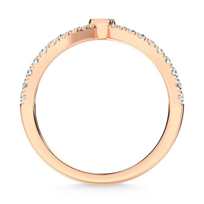 14K Rose Gold Diamond 1/4 Ct. Tw. Chevron Band