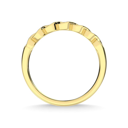 14K Yellow Gold Diamond 1/20 Ct.Tw. Stackable Band