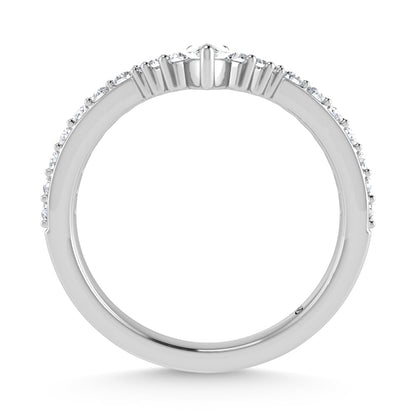 14K White Gold Diamond 1/3 Ct. Tw. Chevron Band