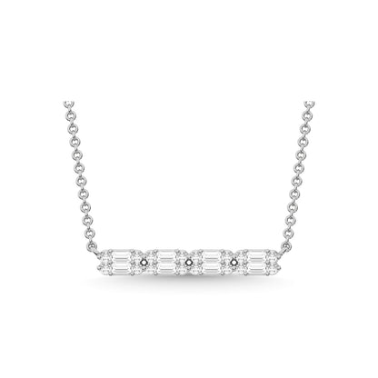 14K White Gold Diamond 1/4 Ct.Tw. Fashion Necklace