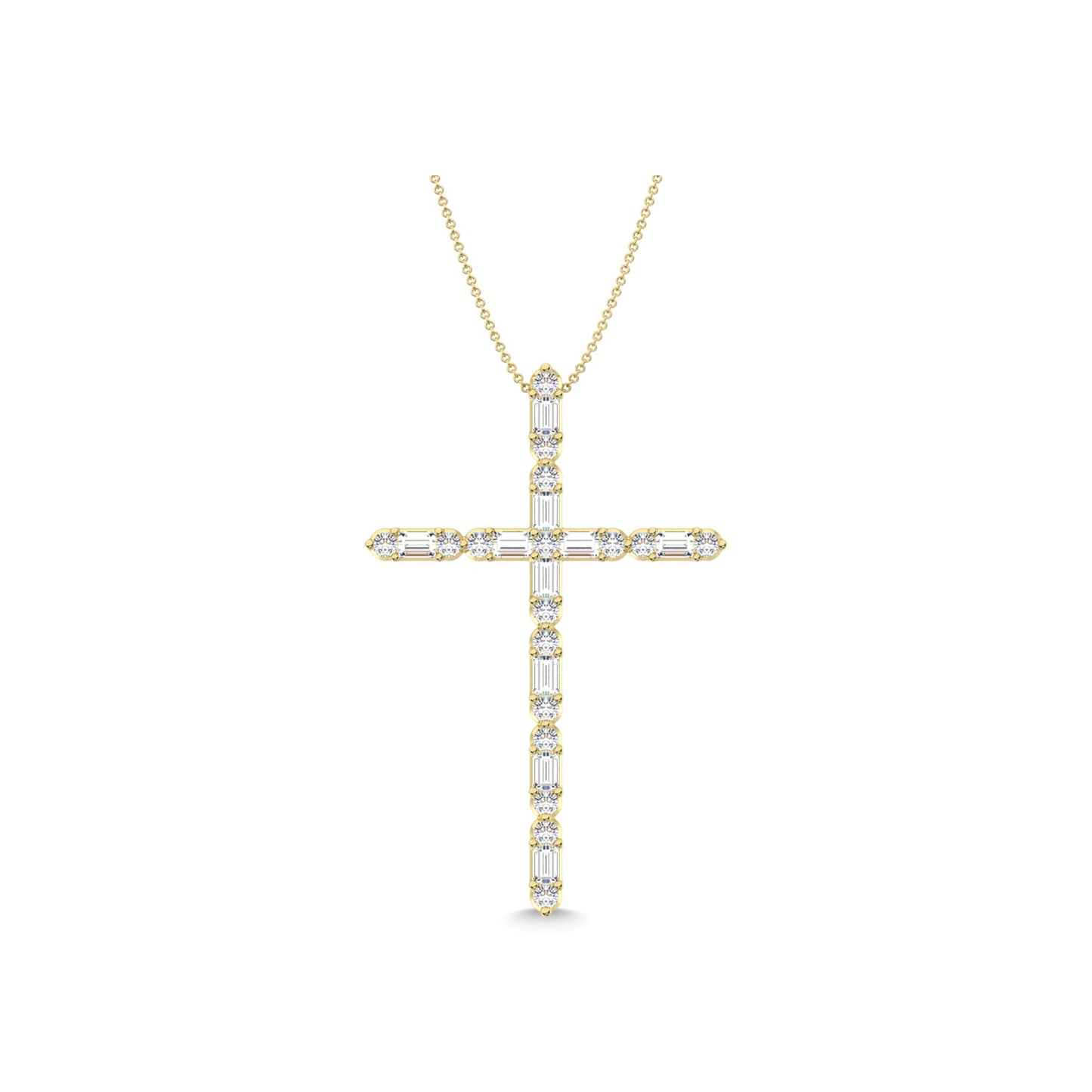Diamond 1/4 Ct.Tw. Cross Pendant in 14K Yellow Gold