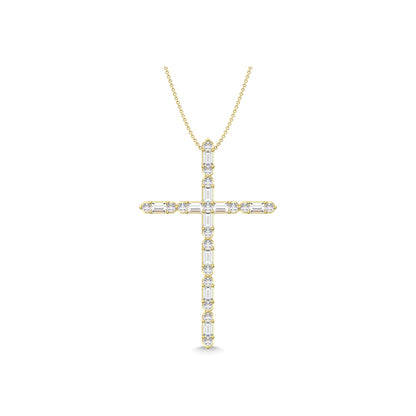 Diamond 1/4 Ct.Tw. Cross Pendant in 14K Yellow Gold