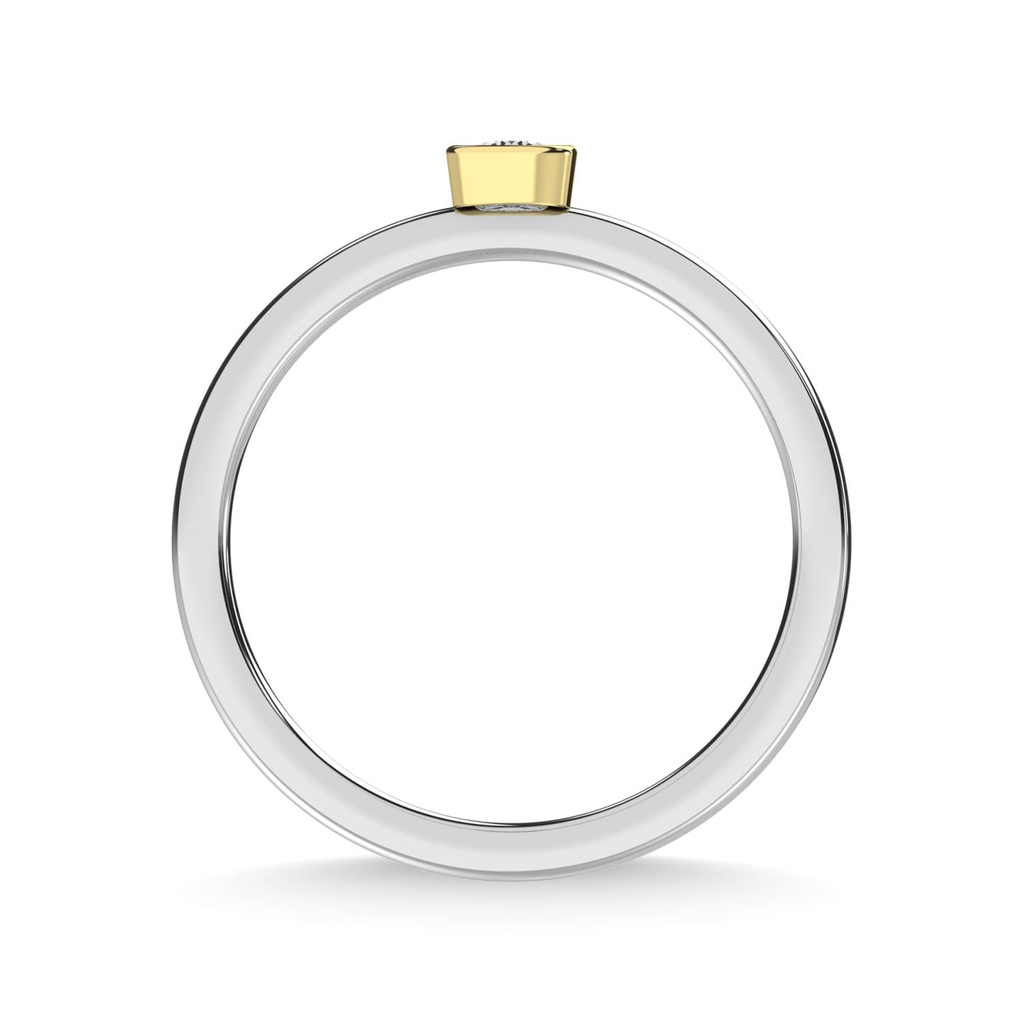 14K Two Tone Diamond 1/10 Ct.Tw. Anniversary Ring