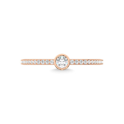 14K Rose Gold Diamond 1/5 Ct.Tw. Stackable Band