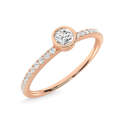 14K Rose Gold Diamond 1/5 Ct.Tw. Stackable Band