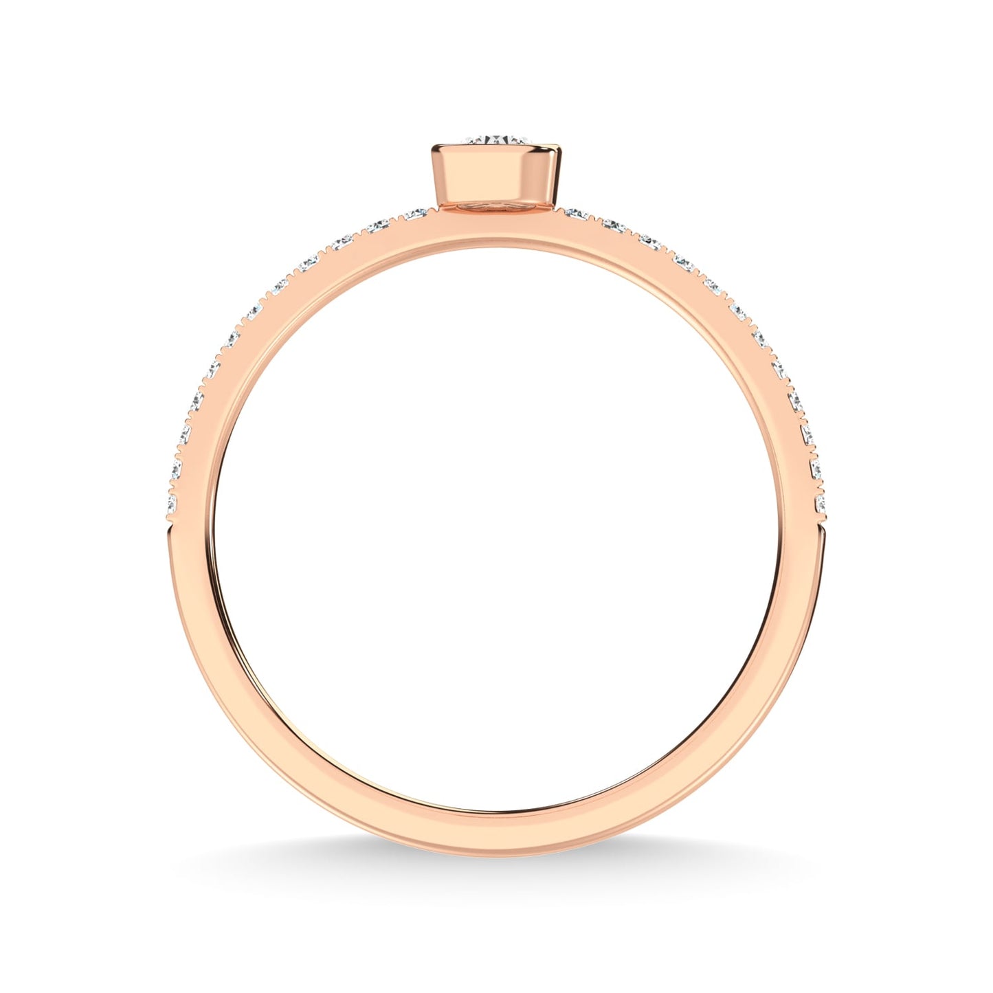 14K Rose Gold Diamond 1/5 Ct.Tw. Stackable Band