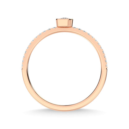 14K Rose Gold Diamond 1/5 Ct.Tw. Stackable Band