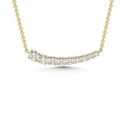 14K Yellow Gold 1/2 Ct.Tw. Diamond Fashion Necklace