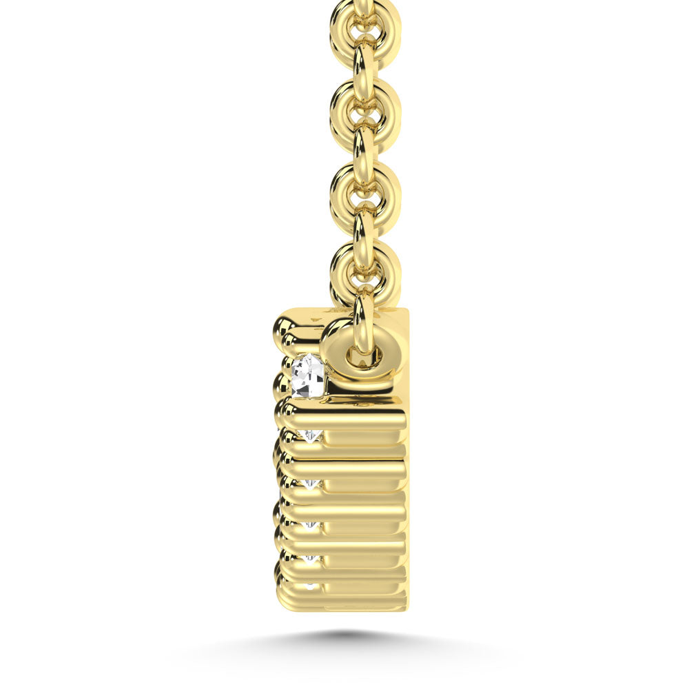 14K Yellow Gold 1/2 Ct.Tw. Diamond Fashion Necklace