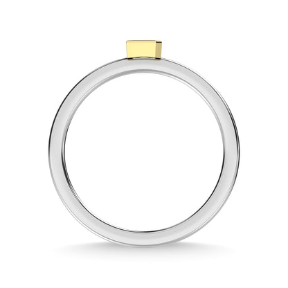 14K Two Tone Diamond 1/10 Ct.Tw. Anniversary Ring