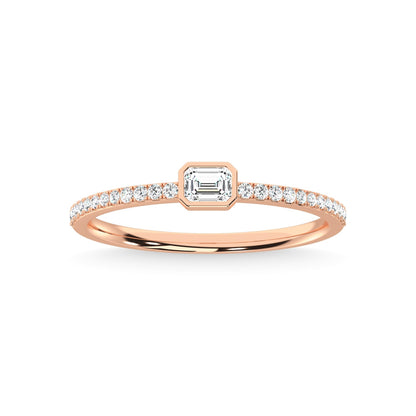 14K Rose Gold Diamond 1/4 Ct.Tw. Stackable Band