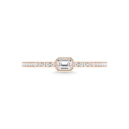 14K Rose Gold Diamond 1/4 Ct.Tw. Stackable Band