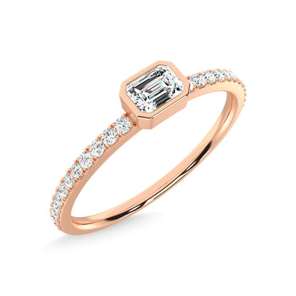 14K Rose Gold Diamond 1/4 Ct.Tw. Stackable Band