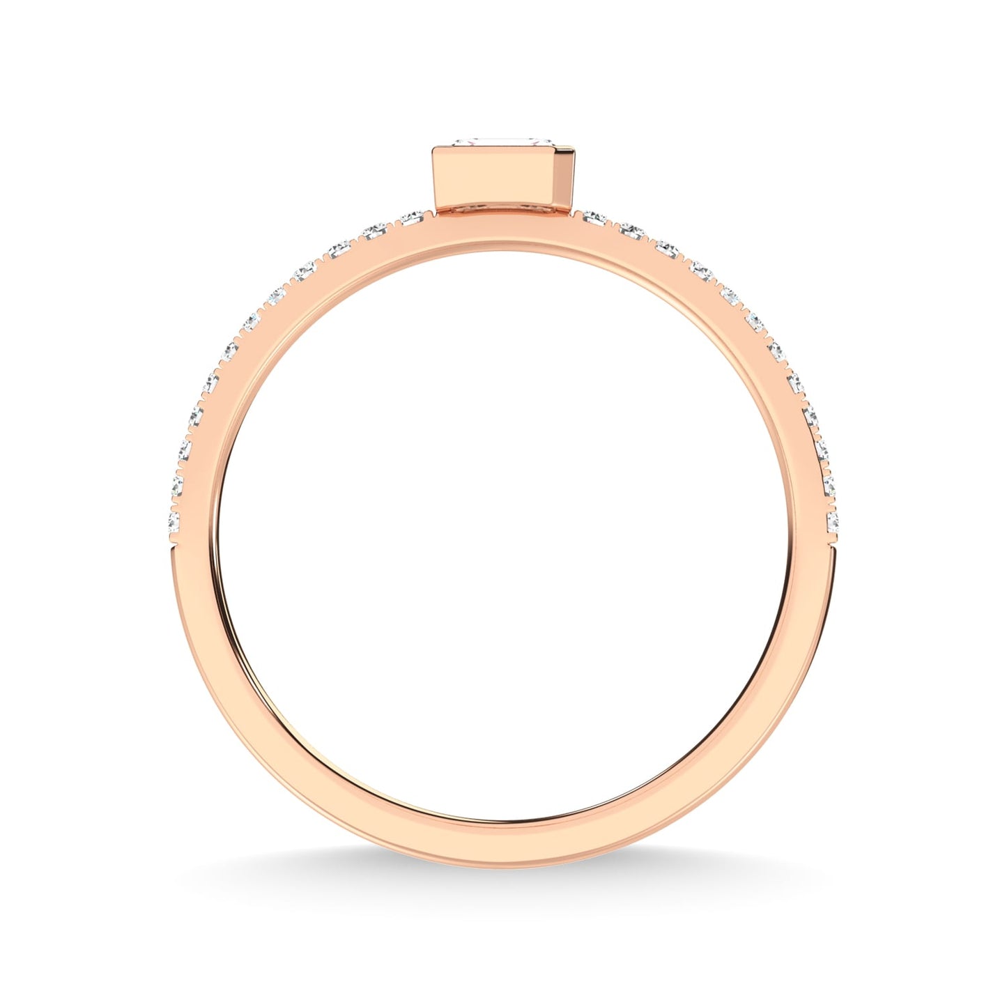14K Rose Gold Diamond 1/4 Ct.Tw. Stackable Band