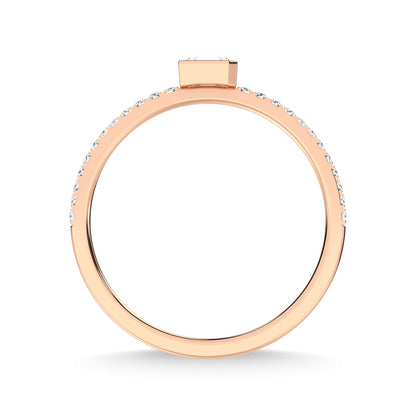 14K Rose Gold Diamond 1/4 Ct.Tw. Stackable Band