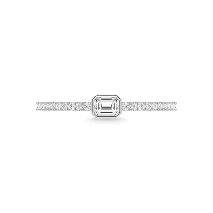 14K White Gold Diamond 1/4 Ct.Tw. Stackable Band