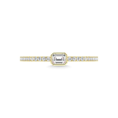 14K Yellow Gold Diamond 1/4 Ct.Tw. Stackable Band