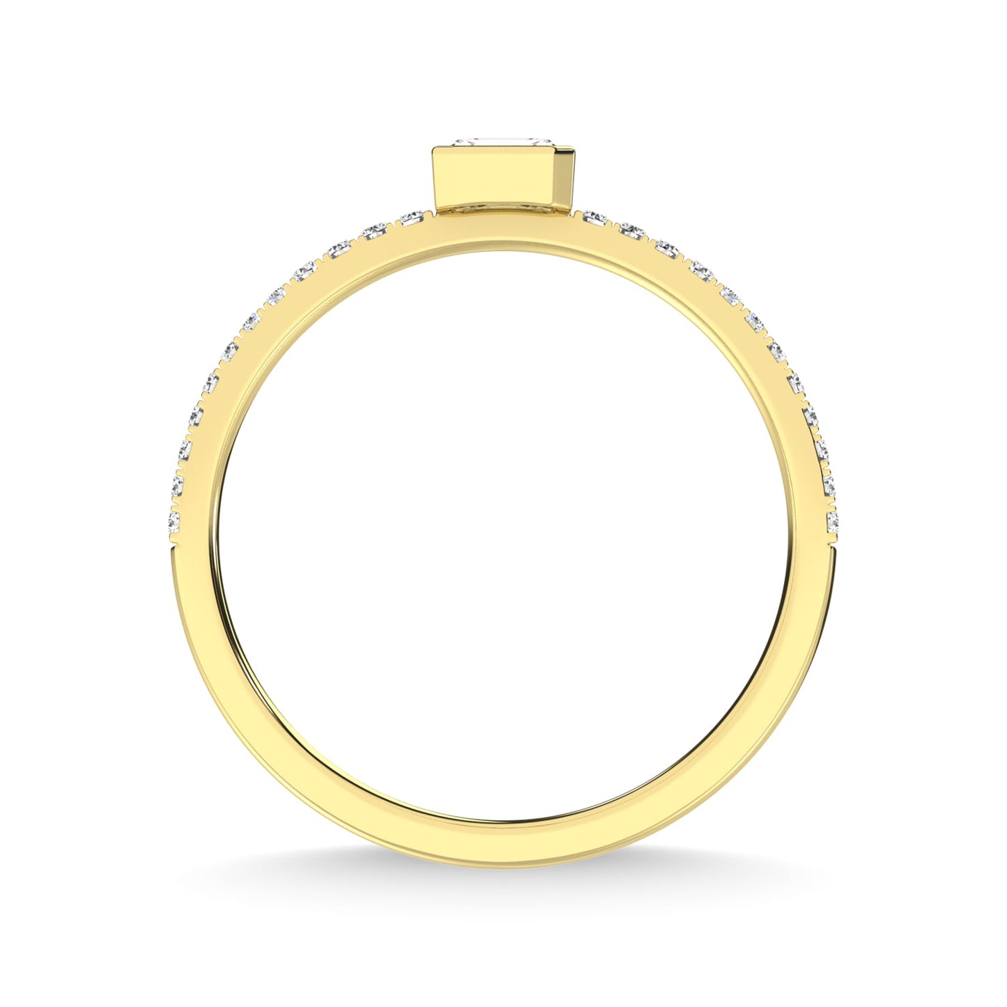 14K Yellow Gold Diamond 1/4 Ct.Tw. Stackable Band