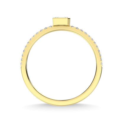 14K Yellow Gold Diamond 1/4 Ct.Tw. Stackable Band