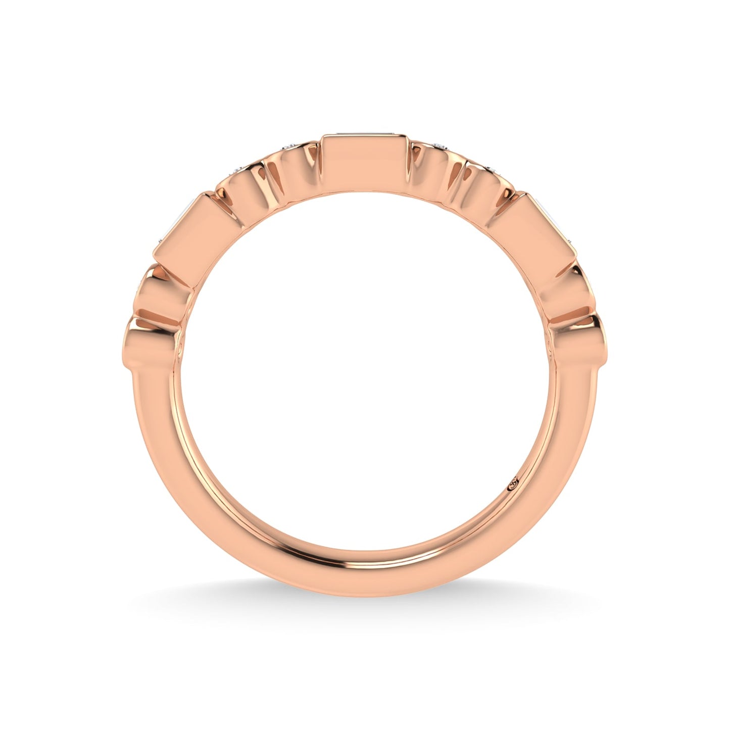 14K Rose Gold Diamond 1/4 Ct.Tw. Stackable Band