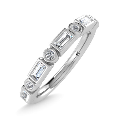 14K White Gold Diamond 1/4 Ct.Tw. Stackable Band