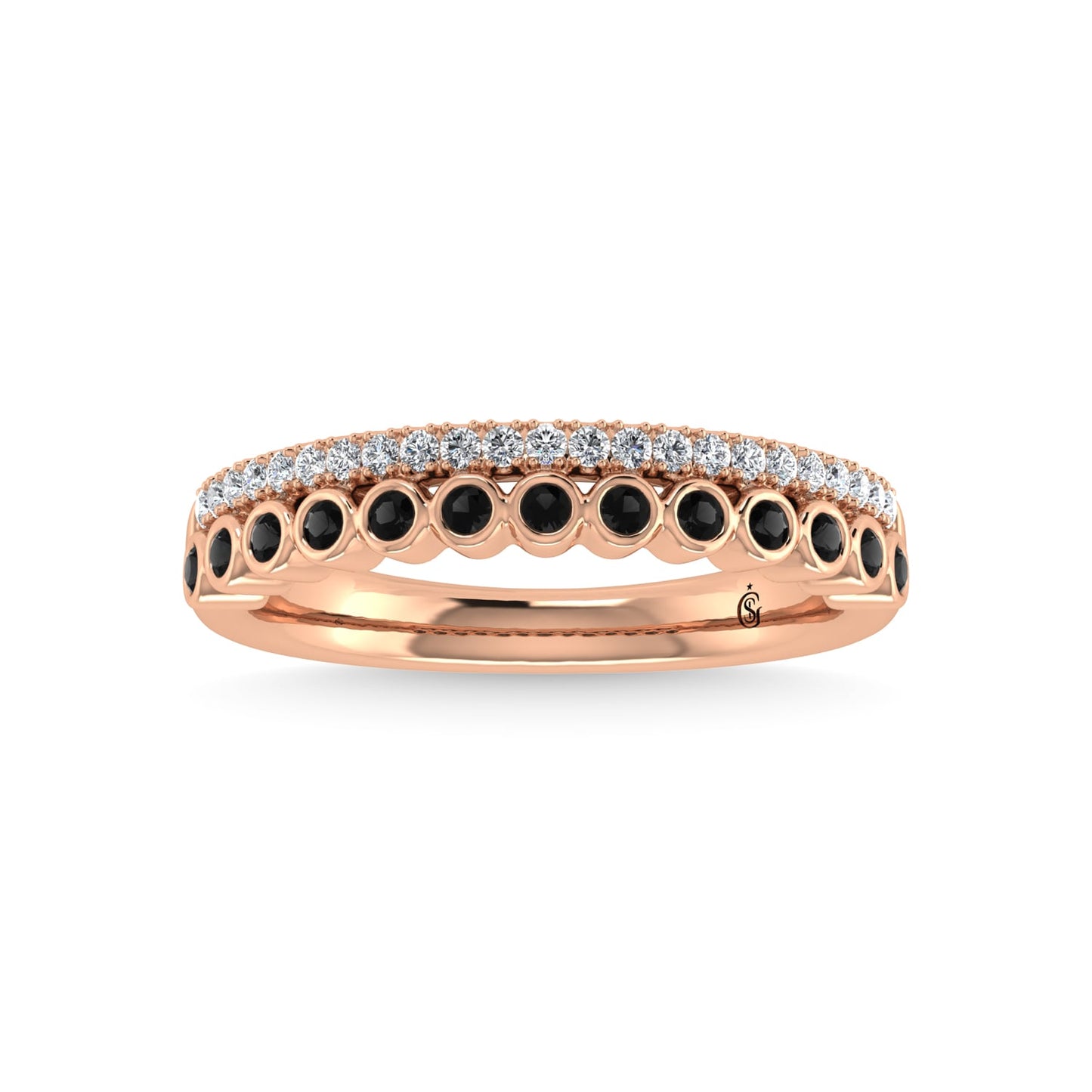 14K Rose Gold Diamond 1/3 Ct.Tw. Stackable Band