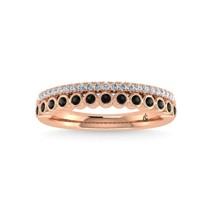 14K Rose Gold Diamond 1/3 Ct.Tw. Stackable Band