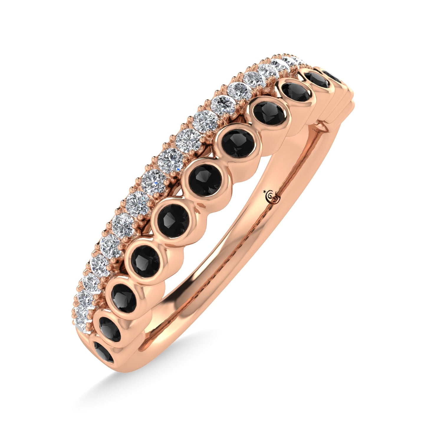 14K Rose Gold Diamond 1/3 Ct.Tw. Stackable Band