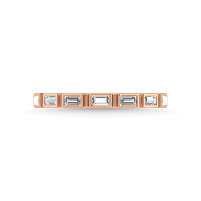 14K Rose Gold Diamond 1/4 Ct.Tw. Stackable Band