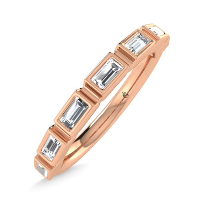 14K Rose Gold Diamond 1/4 Ct.Tw. Stackable Band