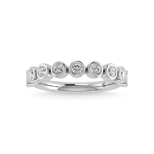 14K White Gold Diamond 1/2 Ct.Tw. Stackable Band