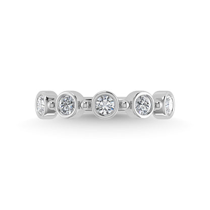 14K White Gold Diamond 1/2 Ct.Tw. Stackable Band