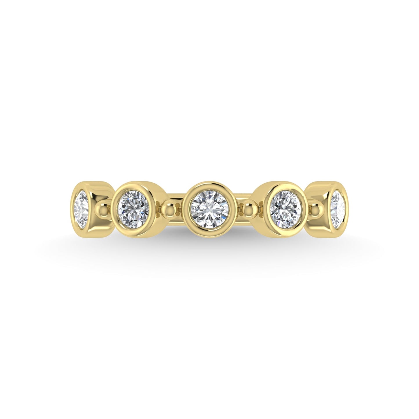 14K Yellow Gold Diamond 1/2 Ct.Tw. Stackable Band