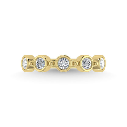 14K Yellow Gold Diamond 1/2 Ct.Tw. Stackable Band