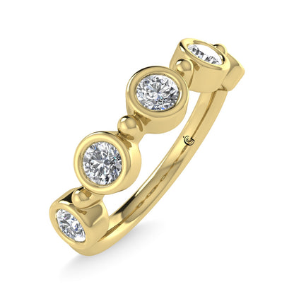 14K Yellow Gold Diamond 1/2 Ct.Tw. Stackable Band