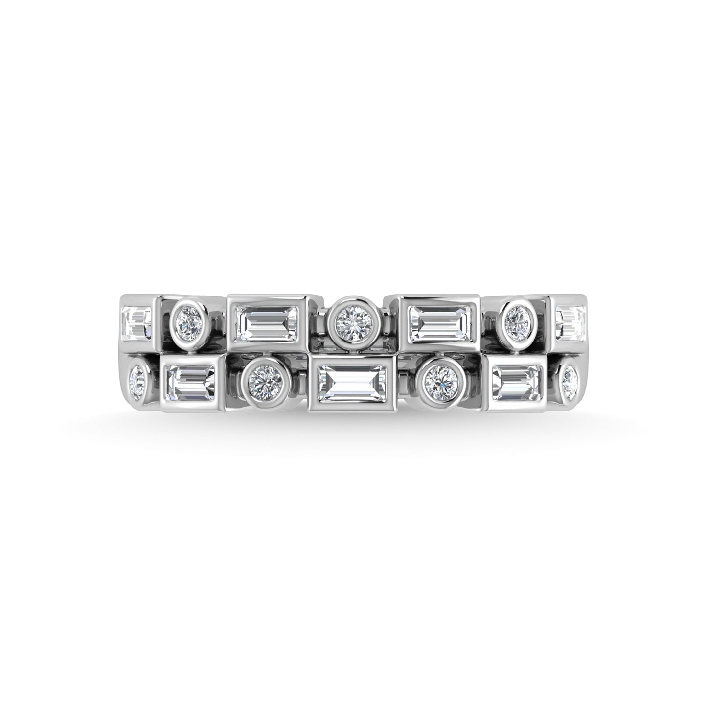 14K White Gold Diamond 3/8 Ct.Tw. Stackable Band
