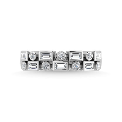 14K White Gold Diamond 3/8 Ct.Tw. Stackable Band