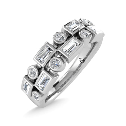 14K White Gold Diamond 3/8 Ct.Tw. Stackable Band