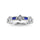 14K White Gold Blue Sapphire & Diamond 7/8 Ct.Tw. Stackable Band