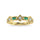 14K Yellow Gold Emerald & Diamond 3/4 Ct.Tw. Stackable Band