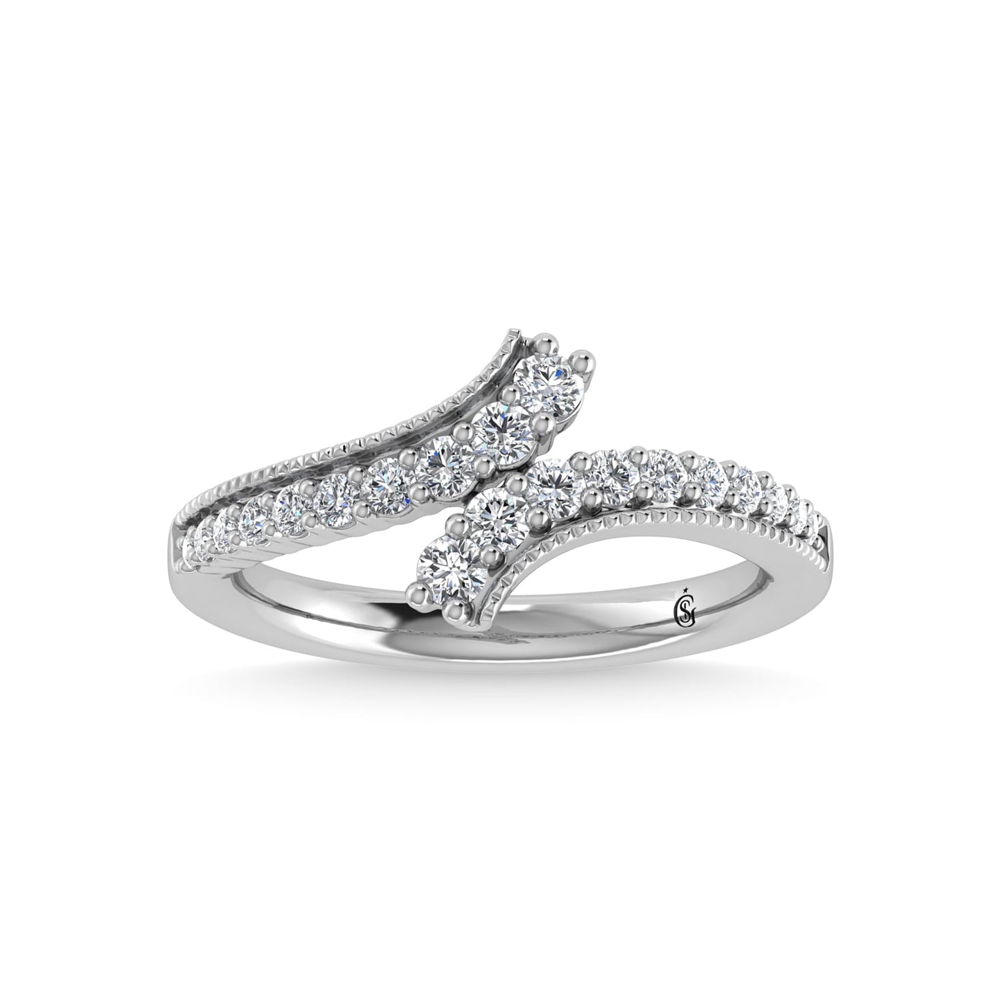 14K White Gold Diamond 3/8 Ct.Tw. Fashion Ring