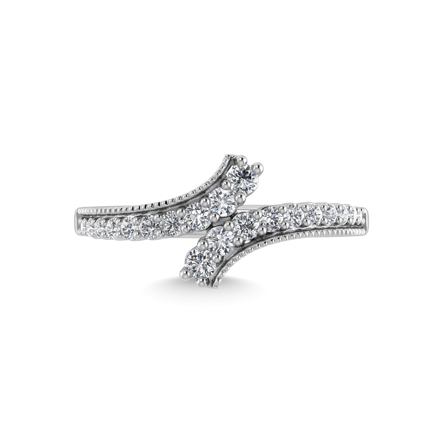 14K White Gold Diamond 3/8 Ct.Tw. Fashion Ring