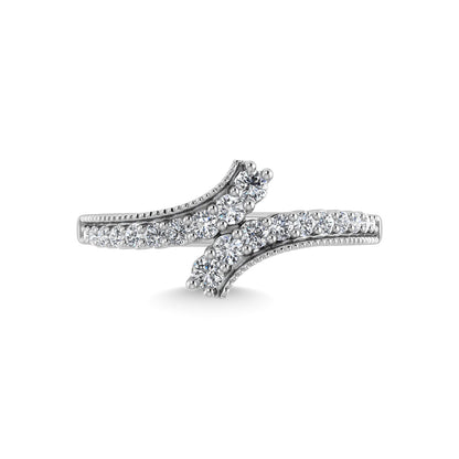 14K White Gold Diamond 3/8 Ct.Tw. Fashion Ring