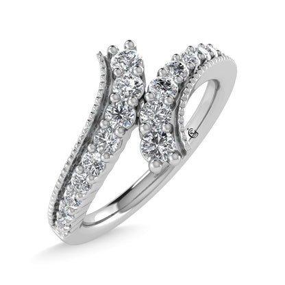 14K White Gold Diamond 3/8 Ct.Tw. Fashion Ring