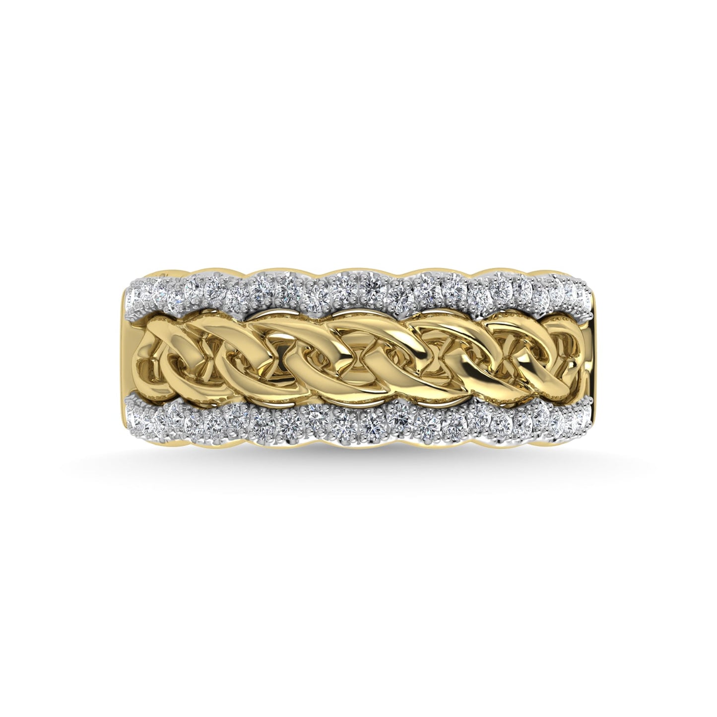 14K Yellow Gold Diamond 1/4 Ct.Tw. Fashion Ring