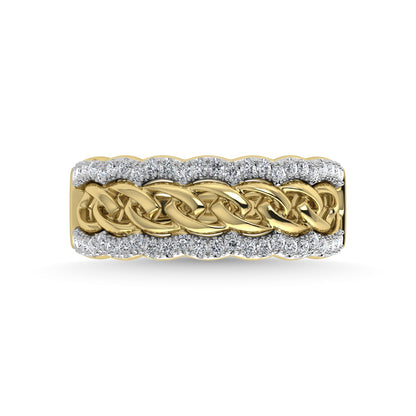 14K Yellow Gold Diamond 1/4 Ct.Tw. Fashion Ring