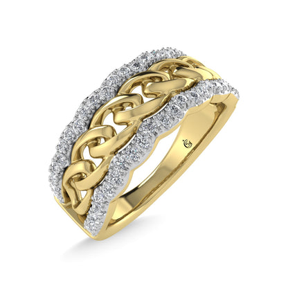 14K Yellow Gold Diamond 1/4 Ct.Tw. Fashion Ring