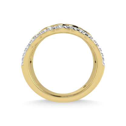 14K Yellow Gold Diamond 1/4 Ct.Tw. Fashion Ring